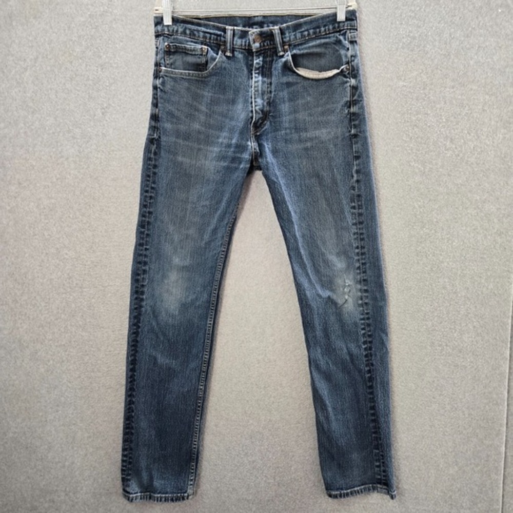 Levi's 505 Men Jeans 34x34 Blue Denim‎ Straight Original Fit Pockets Mid Rise